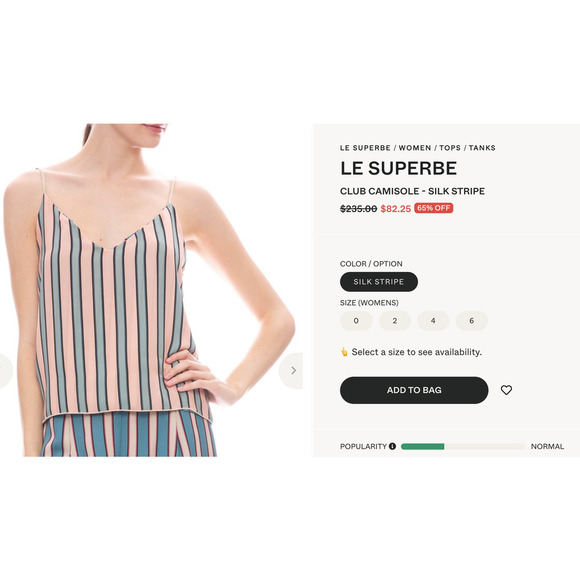 Le Superbe by Revolve Club Camisole Stripe Tank Teal & Pink - Picture 12 of 12